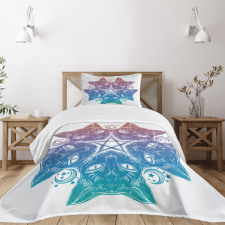 Cats Mandala Design Bedspread Set