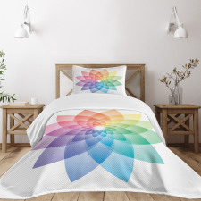 Rainbow Tones Petal Bedspread Set