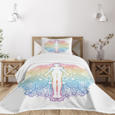 Yoga Outline Bedspread Set