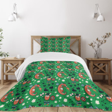 Dragon and Viking Man Bedspread Set