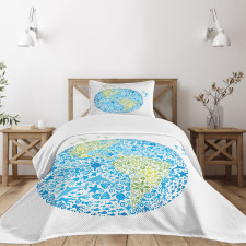 Planet Ecology Theme Bedspread Set