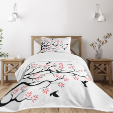 Mockingbird on Plane Tree Bedspread Set