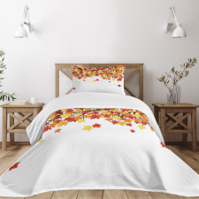 Romantic Fall Season Bedspread Set