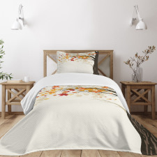 Semtember Maple Leaves Bedspread Set