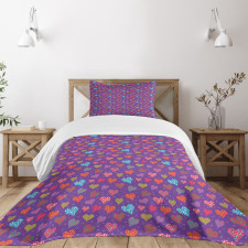 Colorful Romantic Pattern Bedspread Set