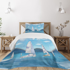 Sailing Landscape Bedspread Set