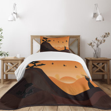 Landscape in Sundown Bedspread Set