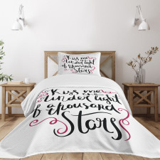 Romantic Message Curls Bedspread Set