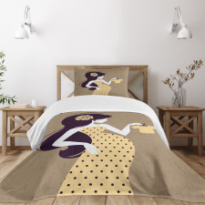 Pregnant Lady Mom Bedspread Set