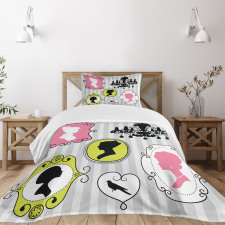 Portrait Frames Bedspread Set