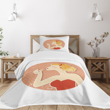 Pin up Female Bedspread Set