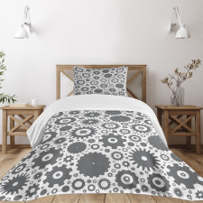 Gear Cog Engine Wheel Bedspread Set