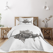 Robot Sailfish Animal Bedspread Set