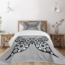 Silhouette Butterfly Bedspread Set