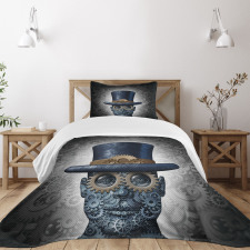 Mechanical Human Head Bedspread Set