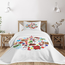 Traditional Noel Joy Bedspread Set