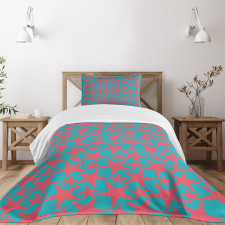 Starfishes Pattern Bedspread Set