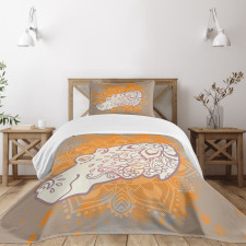 Hippo Design Floral Motifs Bedspread Set