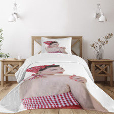 Halter-Neck Bikini Lady Bedspread Set