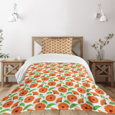 Calendula Buds and Petals Bedspread Set