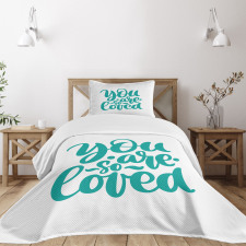 You Are Loved Valentines Bedspread Set