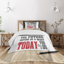 Wise Words Grungy Style Bedspread Set