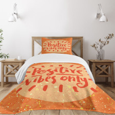 Positive Vibes Doodle Bedspread Set