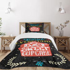 Eat Cupcake Dessert Bedspread Set