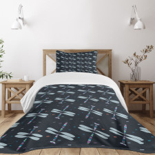 Cartoon Bug Pattern Bedspread Set