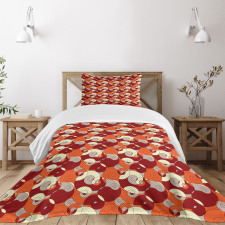 Retro Spirals Twirls Bedspread Set