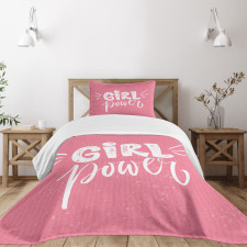 Brush Style Lettering Bedspread Set