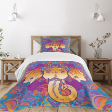 Ornamental Elephant Bedspread Set