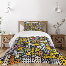 Unplanned Urbanization Bedspread Set