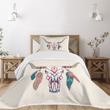 Texas Longhorn Steer Bedspread Set