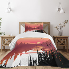 Calm Sunset River Bedspread Set