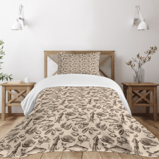 Sea Animals Sketch Bedspread Set