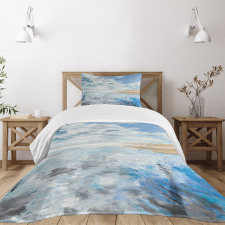 Oil Painting Beach Summer Bedspread Set