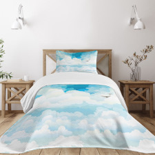 Silhouettes of Birds Bedspread Set