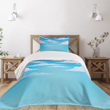 Dispersed Puffy Cumulus Bedspread Set