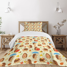 Cartoon Woodland Dots Bedspread Set