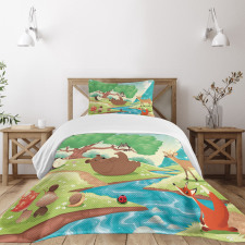 Ladybug Snail Bear Bedspread Set