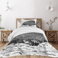 European Hedgehog Bedspread Set