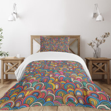 Nautical Wave Design Bedspread Set