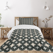 Geometric Oval Pattern Bedspread Set