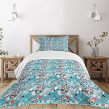 Jellyfish and Narwhal Bedspread Set