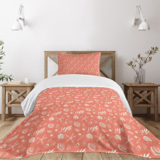 Starfish Seaweed Scallop Bedspread Set