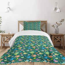 Childish Cartoon Fauna Bedspread Set