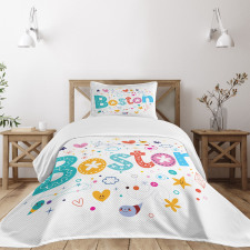 Doodle Hand Drawn Bedspread Set