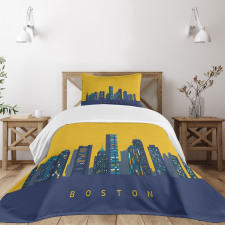 Egg Yolk Colored Sky Bedspread Set