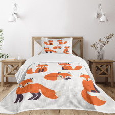 Simple Style Cartoon Animals Bedspread Set